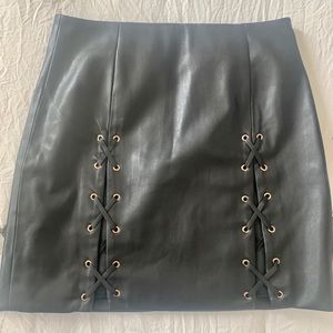 Faux leather skirt